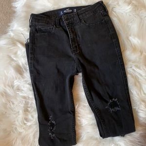 Black Hollister high rise skinny jeans